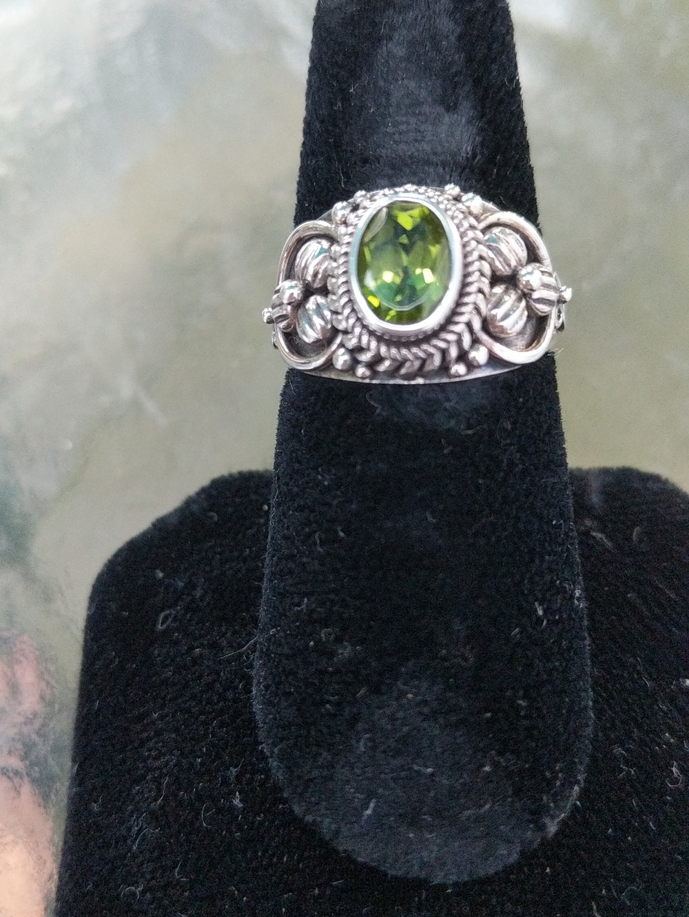 Sterling Silver Peridot Ring